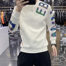 신광지성 봄가을 프린트 순면 남성 맨투맨983