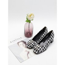 여성 국내제작 명품 큐빅 니트 V장식 펌프스 슬림베이직 정장구두 발편한 5센치