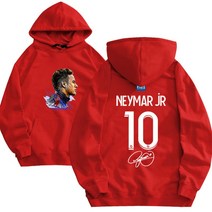 네이마르 10 PSG 파리생제르맹 후드 티 셔츠 빅사이즈 봄 가을 남자 여자 파리생제르망 모자 큰 축구 커플