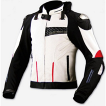 코미네 JK015 티타늄 메쉬 LED 3계절 라이더 자켓 (보호대 포험), 아이보리(황 회색)