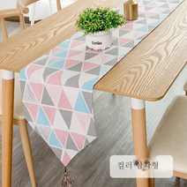 ZZJJC 탁기 모던 심플 티테이블 기포 롱테이블 다대 패브릭 신발장 천개건 침대 기미건, 30*200cm (1호)40-160, 컬러 삼각