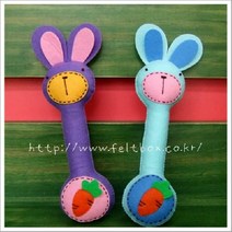 바니 아령 딸랑이 공예 교구 바느질 펠트diy, 퍼플
