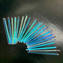 20pcs rgb 결합기 스트립 프리즘 레인보우 이색 양면 볼록 이중 볼록 돋보기 렌즈 공예 장식 프리즘 광학 유리