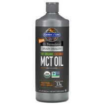 닥터 포뮬레이티드 MCT OIL 946ml 100% 유기농 코코넛 중성지방 오일 garden of life, One Size, One Color, 상세 설명 참조0