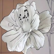 종이꽃 페이퍼플라워 DIY 자이언트플라워 포토존만들기, 뇌졸중 꽃 꽃 머리 트럼펫 흰색