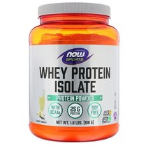 Now Foods 나우푸드 웨이 프로틴 아이솔레이트 Whey Protein Isolate 바닐라맛 816g, 1팩