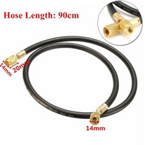 HVAC 검정색 충전 호스 600psi R410A 냉매 매니 폴드 게이지 냉동 공조 수리 도구