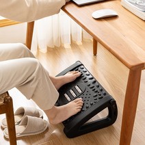 각도조절식 발받침대 풋스툴 사무실 책상 풋레스트 발거치대, 블랙