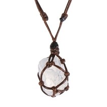 레인보우 스톤 천연 크리스탈 차크라 락 목걸이 황금 도금 쿼츠 펜던트 커플 친구 좋은 선물 1개, [10] 2.9X2.5X2.2cm