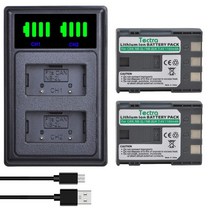 NB-2L NB 2L 배터리 + LED 듀얼 USB 충전기 유형 C 캐논 EOS 400D S80 S70 S50 S60 350D G7 G9 반란군 XT, 01 2 battery set
