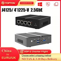 2022 새로운 방화벽 라우터 J4125 팬리스 2.5G 미니 PC 4 인텔 i225-V B3 2.5GbE Nics pfSense OPNsense VMware ESXi Proxmo, CN, 셀러론 N4000 + 에게, 4GB 램 32GB SSD