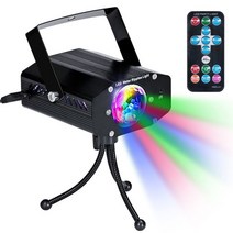 [레브] 생일축하빔 1pcs rgb led 물 웨이브 리플 효과 무대 조명 레이저 프로젝터 램프 크리스마스 디스코 dj 쇼 파티 생일 빛 홈 전참시 미니 빔프로젝터, 검은색, au 플러그