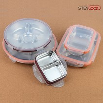 VEDANA_ 식당 수험생 칸막이 캠핑 정리 반찬통 음식점 도시락 냉장고 학생 찬합 나눔 보존 스텐 야유회 카페 밀폐 냄새 스텐락 샘방지 6405278p, 제품선택, 원형 5호