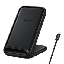 무선충전기 삼성 갤럭시 S22/S21/S20/S10/S9/S8 + Plus /Note 20 Ultra/iPhone 11 Qi EP-N5200 용 기존 고, 01 Black with Cable