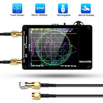 스펙트럼 분석기 측정기NanoVNA 휴대용 디지털 벡터 네트워크 50KHz-900MHz MF 안테나 분석기 내장, 한개옵션0