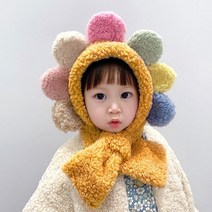 쥬아쥬아 유아동 1+1 꽃받침목도리