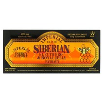 임페리얼 엘릭서 시베리안 엘루테로 & 로얄 젤리 추출물 알코올 프리 4000mg 10병 034floz(10ml) 각각, 30 Count