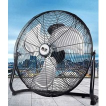 CASHL 바닥선풍기 초강력 공장용 산업용 낮은 바닥, D.검정색 14인치 버튼