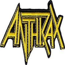 Anthrax Rock Music Band Patch - Yellow Diecut Name Logo, 1