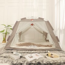 방한텐트 난방텐트 실내텐트 난방용텐트 보온 침대텐트, 마카롱그레이(길이2m 너비1.2m)