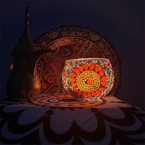 스테인드글라스 스탠드 미니 터키 협탁 조명 중동 인테리어 식탁 거실 베란다 다양한 조명 등, J_울다