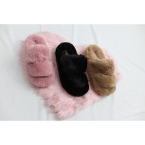 두줄스트랩 5센치 복실 털 슬리퍼
