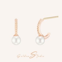 골든스튜디오 14K 골드 금 귀걸이 커팅 버블 펄 진주 주얼리