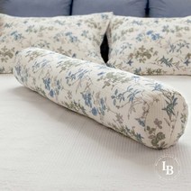 바자르 플로라 풍기인견 바디 필로우 커버 + 솜, 2.플라워(블루그린)