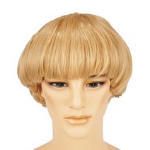 바가지 머리 파티 가발 골드 1개