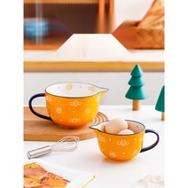 도자기저그 브런치 오븐 크리머 세라믹 시럽 그릇 베이킹 핸들 믹싱, 720ml 베이킹 볼-수영 물고기
