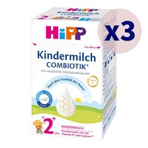 Hipp 힙 분유 킨더밀쉬 콤비오틱 2 단계 수입 분유 600g 3개
