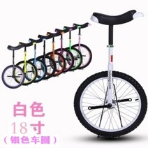 외발 자전거 어린이 성인 코어 근력 밸런스 균형 운동 다양한 사이즈 색상, 18인치 - 화이트