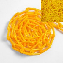 25M 가드라인 안전 플라스틱 체인 두께:8MM 옐로우 바리게이트 안전펜스 팬스 안전용품 산업안전용품 안전바