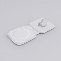 새로운 버전 15W 접이식 마그네틱 매그 빠른 안전 Macsafe 듀오 아이폰 13 12 시계 Airpods Macsafing 무선 충전기, 04 white