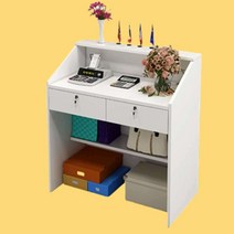 카운터 테이블 업소용카운터 계산대 인포 식당 옷가게, 120 x 38 x 92cm 오크색