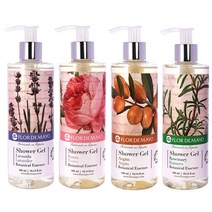 플러르데마요/스페인-내추럴 바디워시 바디클렌저 샤워젤 - 라벤더 로즈 아르간 로즈마리