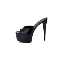 GIUSEPPE ZANOTTI 주세페자노티 WOMEN KHALIFA 청키 솔 하이힐 샌들 - 블랙