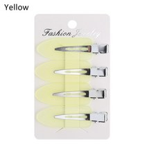 4PC Professional Seamless Hairclip No Bend Crease 헤어핀 메이크업 클립 Barrettes 살롱 스타일링 고정 액세서리, [01] 1