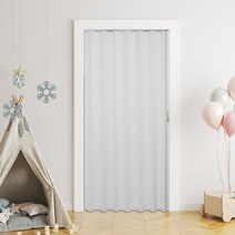 EKMALL 홀딩도어 자바라 편개 싱글 화이트 가로사이즈 70cm x 세로사이즈