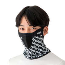 [수이골프 G형] 스포츠 마스크 UV 자외선 차단 얼굴 햇빛가리개 골프 등산 조깅 바이크, G-3 체인 블랙