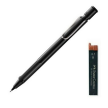 LAMY 사파리 샤프 샤이니블랙 + 샤프심 랜덤발송 세트, 0.5mm, 2세트