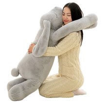 부드러운 선물 귀 장난감 생일 대형 여친 큰 조카 인형 친구 베개 쿠션 수출 긴 봉제, about90cm_03=PinkBUnny