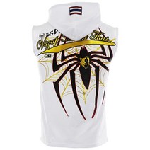 킥복싱 MMA 피트니스 운동복 민소매 남자 복싱 스파이더 조끼 스웨터 MMA 파워 팀 싸움 착용 타이거 무에타