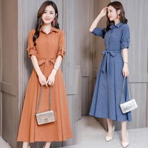 kirahosi 여성 롱 린넨 원피스 느슨한 반팔 데일리 루즈핏 322호 AGlklm0