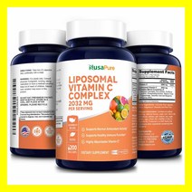 뉴사퓨어 리포조말 비타민C 고용량 리포좀 2032mg 200 식물성 캡슐 100일 분량, 1병