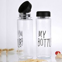 물컵 플라스틱 물컵 비주얼 물병 여름 휴대용 수행컵, 블랙, 500ml