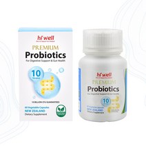 굿소일직구 hi-well 프리미엄 750억 프로바이오틱스 60캡슐, 캡슐당 750억 유산균10종 투입