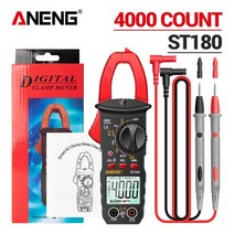 다기능 전기 계측기 휴대용 ST180 4000 카운트 디지털 클램프 미터 AC 전류 멀티 전압 테스터 자동차 앰프, 02 red with box