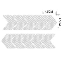 10Pcs 자전거 프레임 스티커 화살표 반사 스티커 자동차 오토바이 자전거 데칼 안전 사이클링 반사 테이프, 하얀