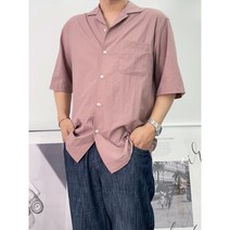 바스락 나일론 반팔셔츠 4컬러 유니섹스 남녀공용 남여공용 여름 셔츠